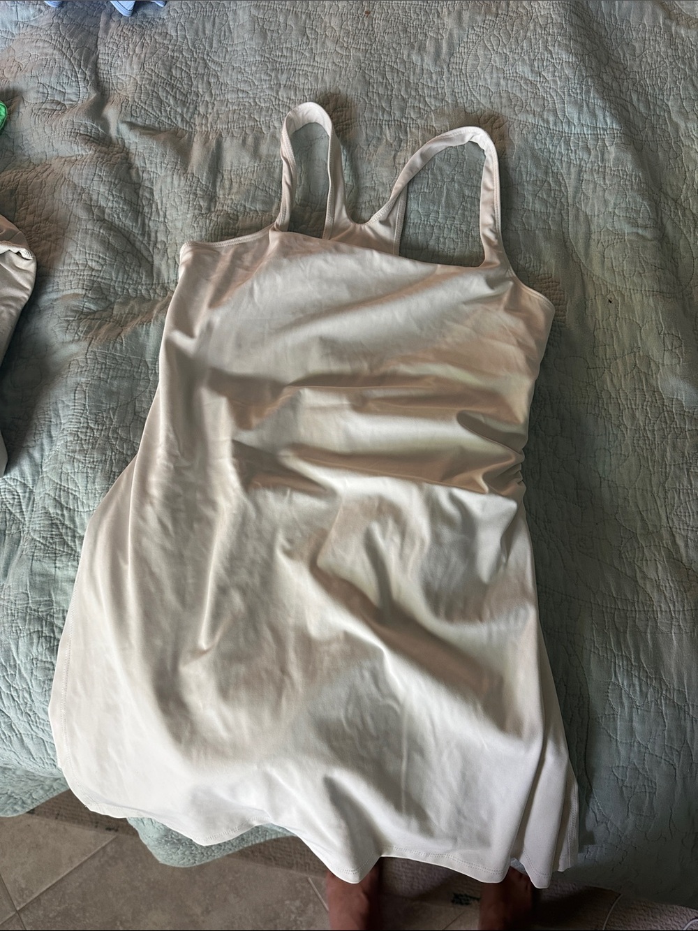 Women’s White athletic Dress - Lightweight Strappy Dress